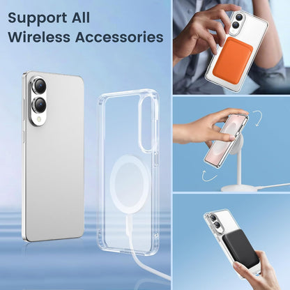 Samsung Galaxy S25 Edge Hoesje - Transparant - Anti-Shock MagSafe Back Cover