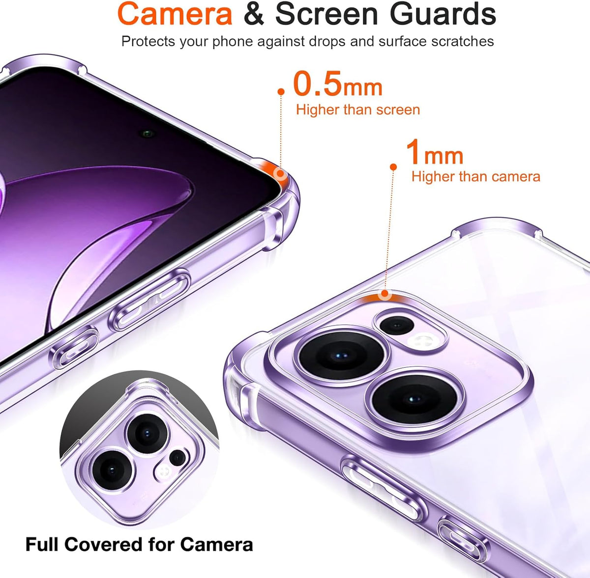 Oppo Reno 13 FS Hoesje - Transparant - Anti-Shock Back Cover