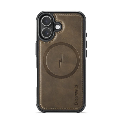 Apple iPhone 17 Hülle - Mahogany Brown - Luxus-2-in-1-MagSafe-Klapphülle mit Kartenfach