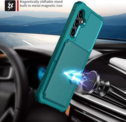 Samsung Galaxy A14 Hoesje - Turquoise - Back Cover met RFID Kaarthouder