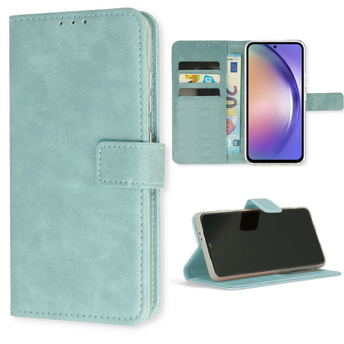 Samsung Galaxy A16 Hoesje - Licht Blauw - Bookcase