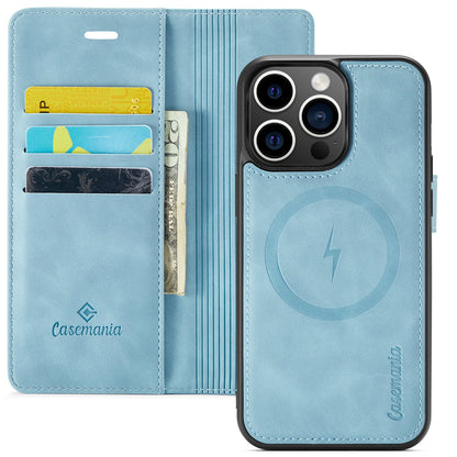 Apple iPhone 15 Pro Hoesje - Aqua Blue - 2 in 1 MagSafe Bookcase