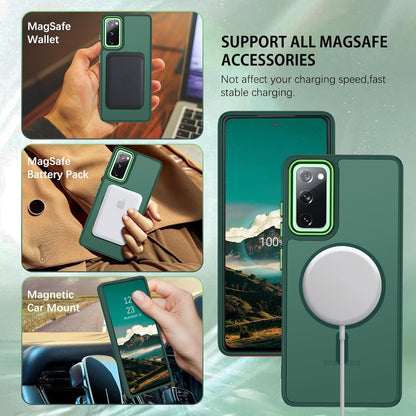 Samsung Galaxy S20 FE Hoesje - Groen - Matte Armor MagSafe Back Cover