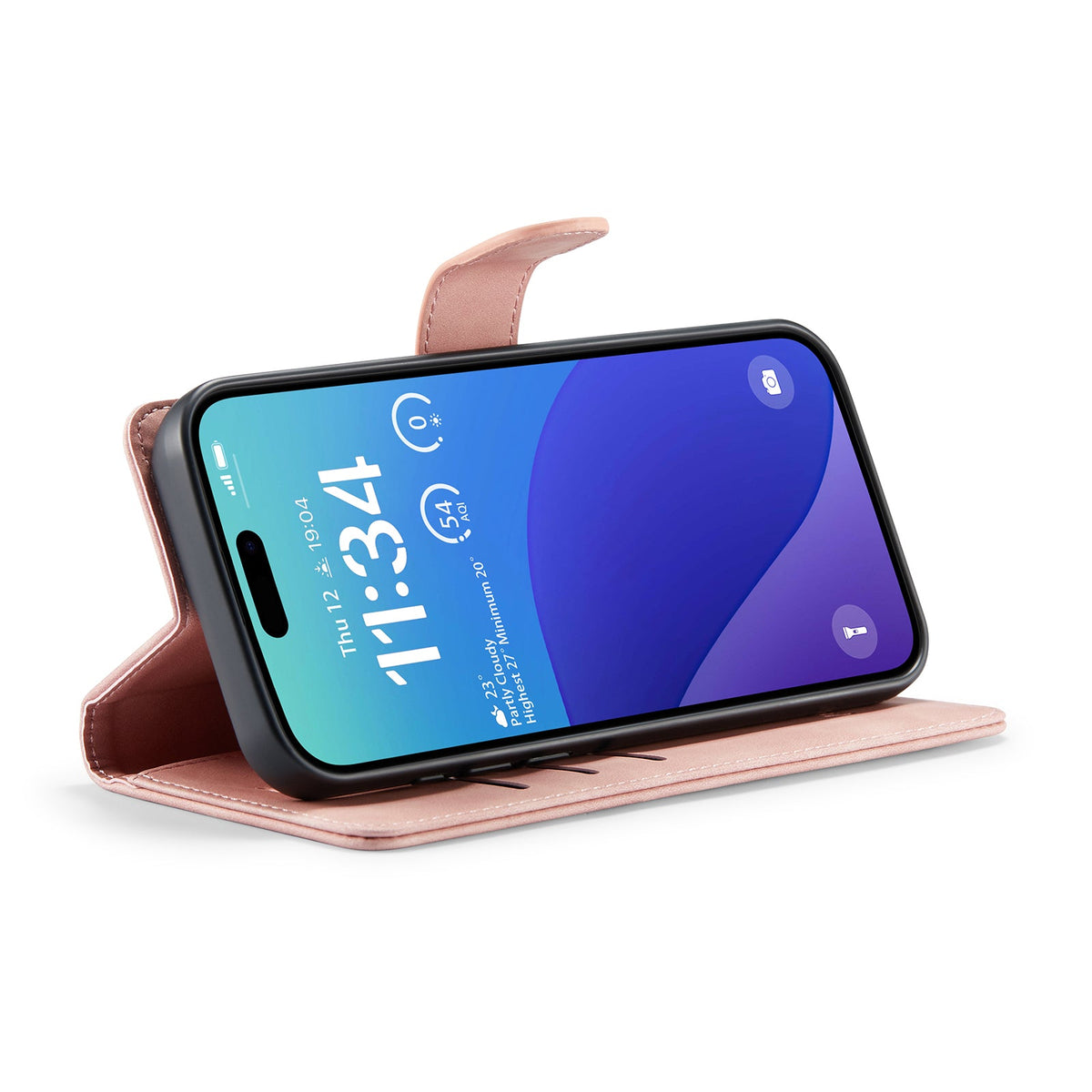 Apple iPhone 16 Pro Max Hoesje - Pale Pink - 2 in 1 Bookcase