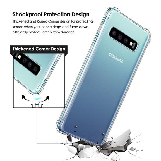 Samsung Galaxy S10 Case - Clear - Shockproof Hybrid Back Cover
