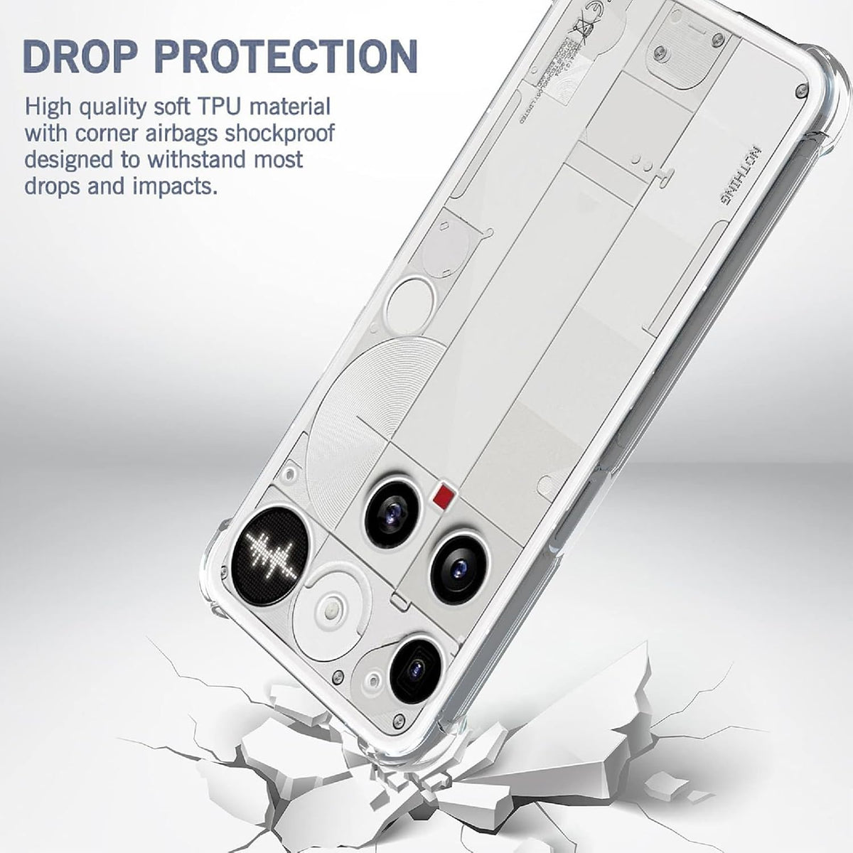 Nothing Phone 3 Hoesje - Transparant - Anti-Shock Back Cover