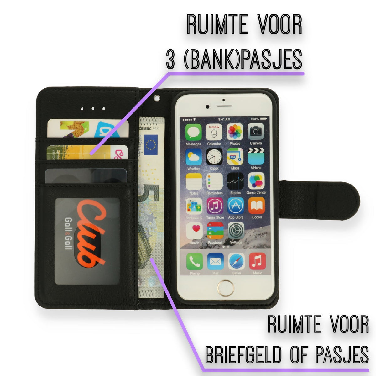 Samsung Galaxy A42 5G Hoesje - Zwart - Luxe Bookcase