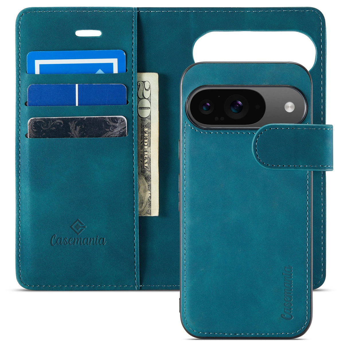 Google Pixel 9 Hoesje - Emerald Green - 2 in 1 Bookcase