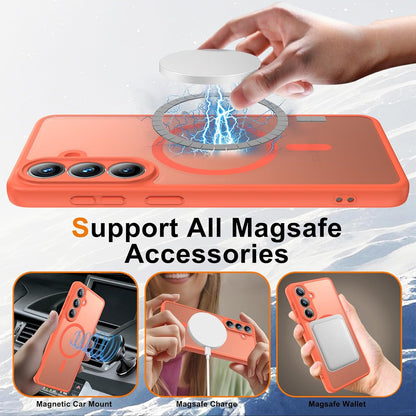 Samsung Galaxy A37 Hoesje - Oranje - Matte Armor MagSafe Back Cover
