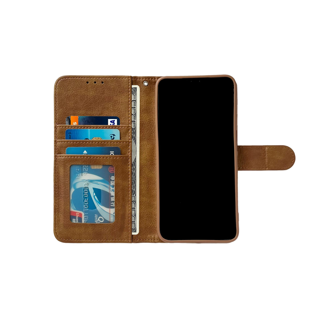iPhone 16e Hoesje - Bruin - Luxe Bookcase