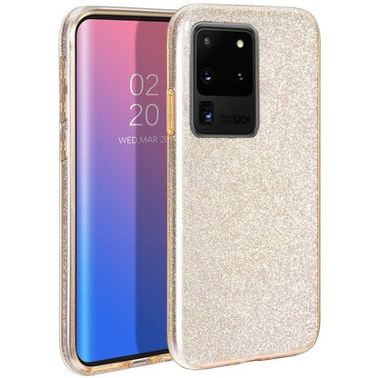 Samsung Galaxy S20 Ultra Hoesje - Goud - Glitter Back Cover