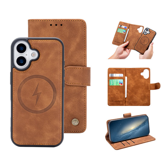 Apple iPhone 17 Case - Sienna Brown - 2-in-1 MagSafe Wallet Case