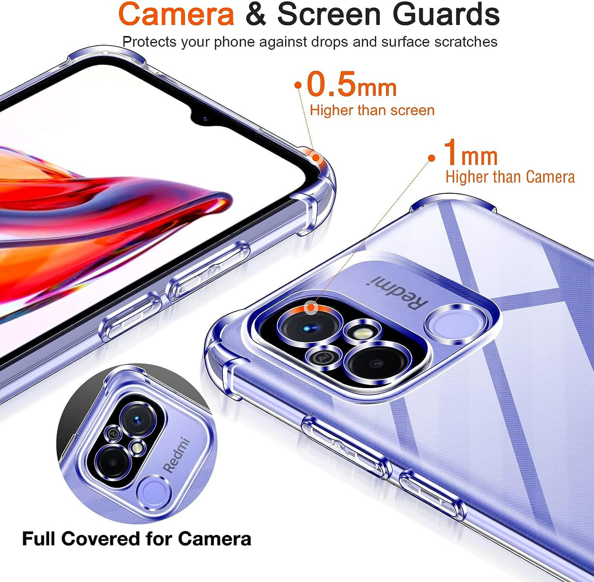 Xiaomi Redmi 12C Hoesje - Transparant - Anti-Shock Back Cover