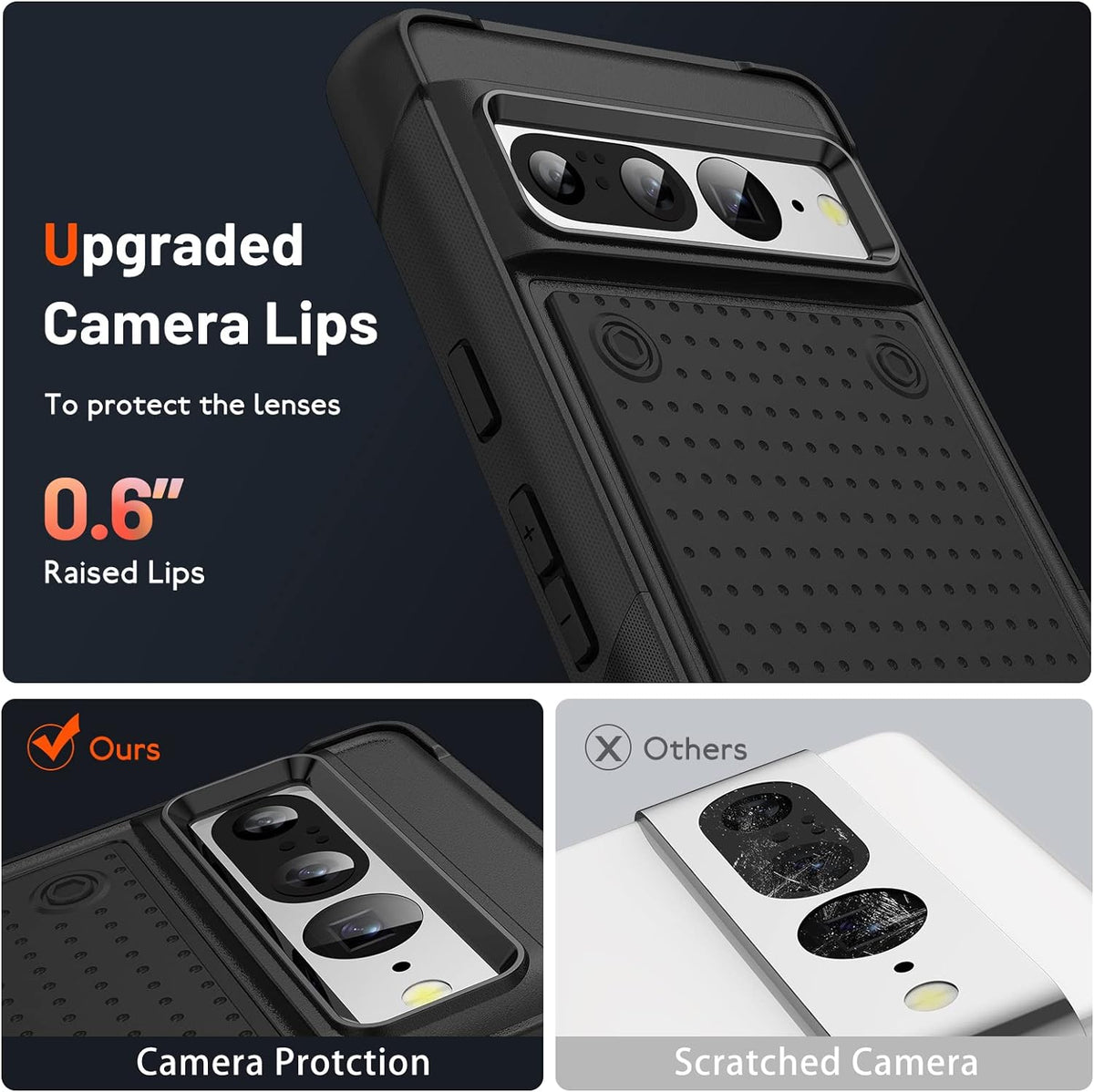 Google Pixel 8 Pro Case - Black - Anti-Slip Back Cover