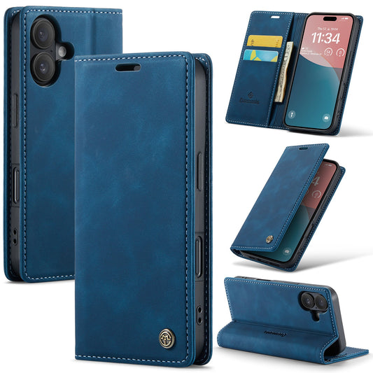 Apple iPhone 16 Hülle - Navy Blue - Schlanke Klapphülle mit Kartenfach