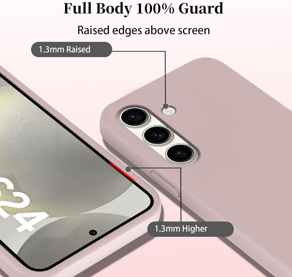 Samsung Galaxy A35 Hoesje - Roze - Siliconen Back Cover met Telefoonkoord