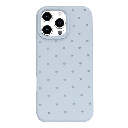 Apple iPhone 16 Pro Max Hoesje - Blauw - Hartjes Back Cover