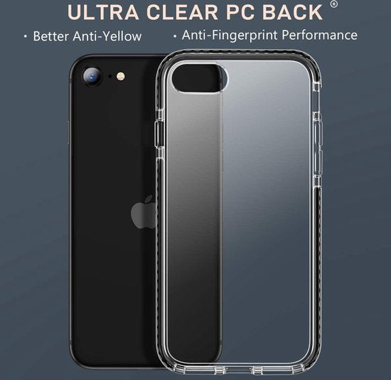 Apple iPhone 7 Plus Hoesje - Zwart - Anti-Shock Back Cover