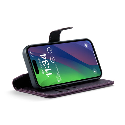 iPhone 15 Hoesje - Dark Purple - 2 in 1 MagSafe Bookcase