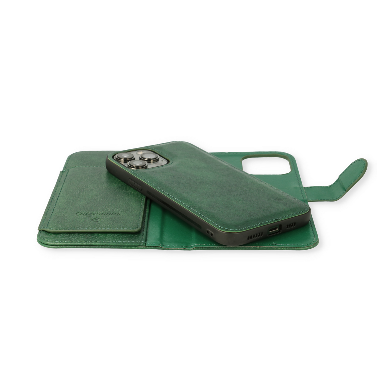 Apple iPhone 13 Pro Hoesje - Groen - 2 in 1 Bookcase met 10 Kaart Vakken