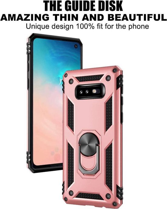 Samsung Galaxy S10e Hoesje - Rosegoud - Armor Kickstand Back Cover