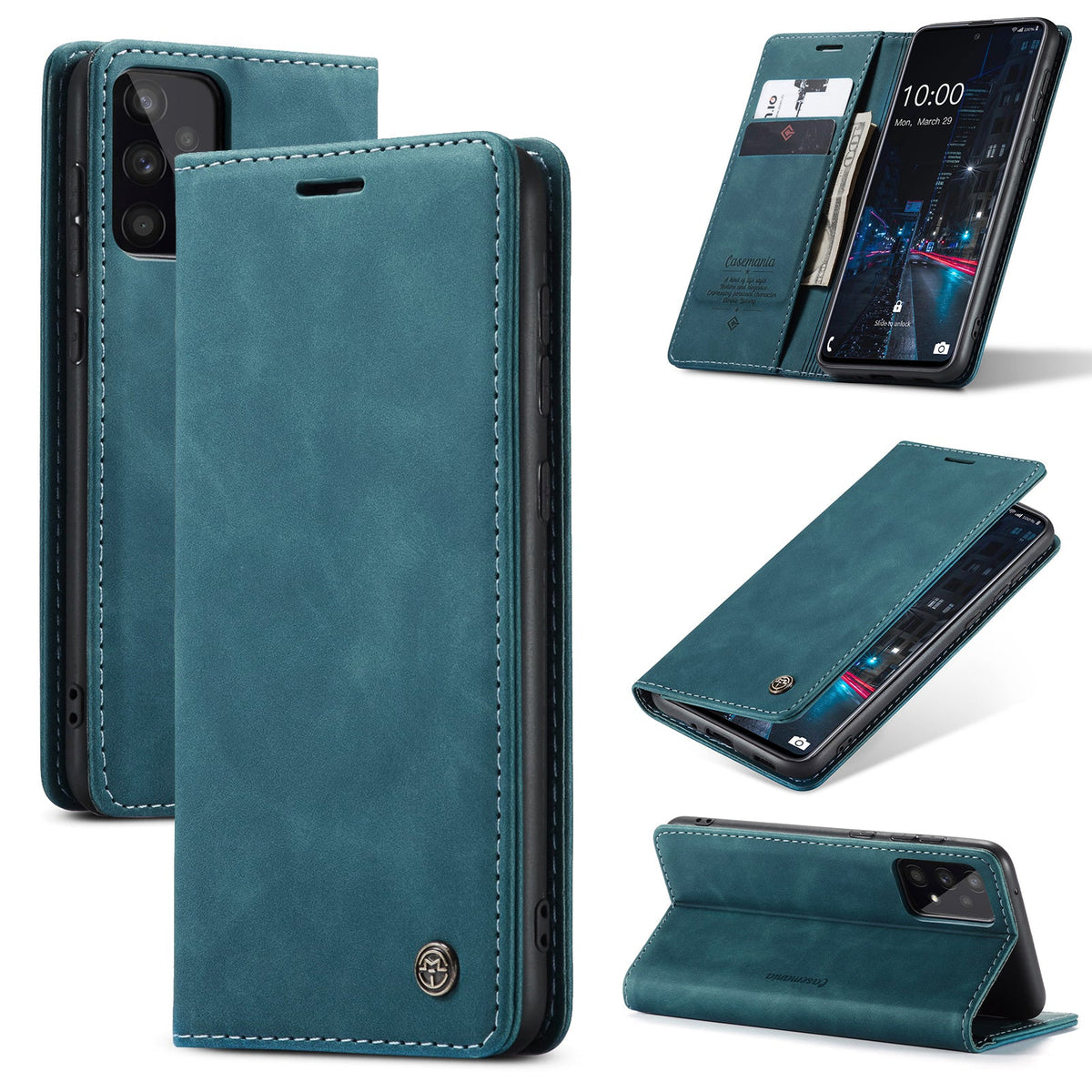 Samsung Galaxy M23 Hoesje - Emerald Green - Dunne Bookcase