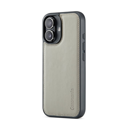 iPhone 16 Hoesje - Smoke Gray - 2 in 1 Bookcase