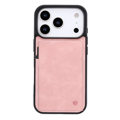 Apple iPhone 17 Pro Max Hülle - Pale Pink - MagSafe Backcover mit ausziehbarem Kartenhalter