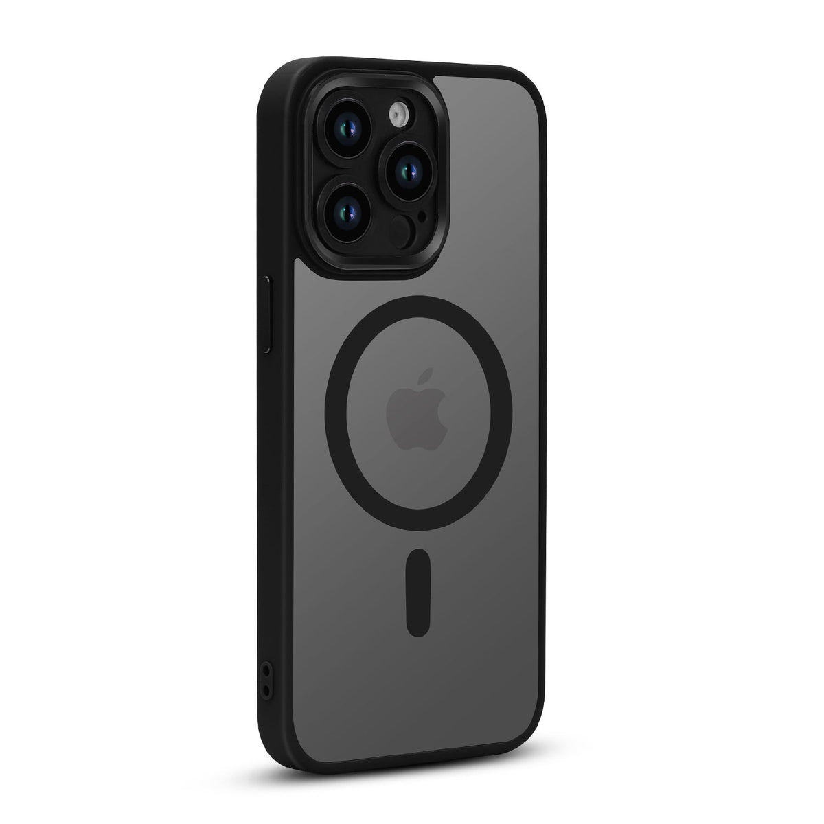 Apple iPhone 15 Pro Max Hoesje - Zwart - MagSafe Color Frame Back Cover met Camerabescherming