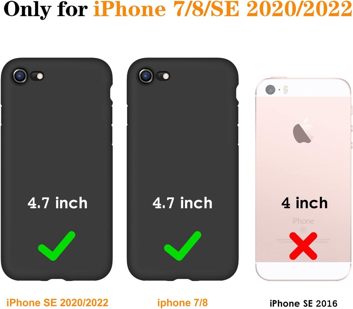 Apple iPhone 7 Hoesje - Zwart - Matte Siliconen Back Cover
