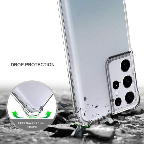 Samsung Galaxy S21 Ultra Hoesje - Transparant - Anti-Shock Back Cover