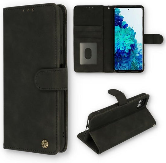 Samsung Galaxy S21 FE Hoesje - Charcoal Gray - Luxe Bookcase