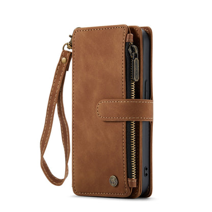 Apple iPhone 7 Hoesje - Sienna Brown - Luxe Bookcase met Rits