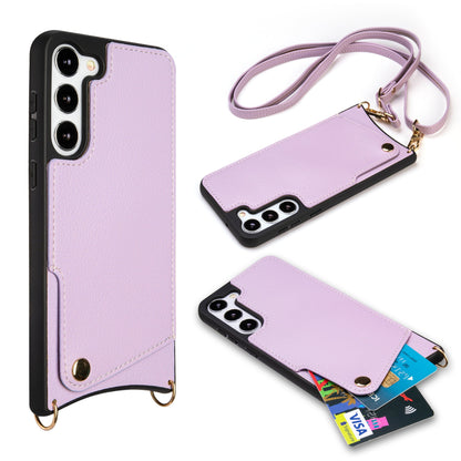 Coque Samsung Galaxy S23 - Violet - Étui arrière avec dragonne