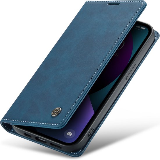 Apple iPhone 13 Case - Navy Blue - Slim Wallet Case