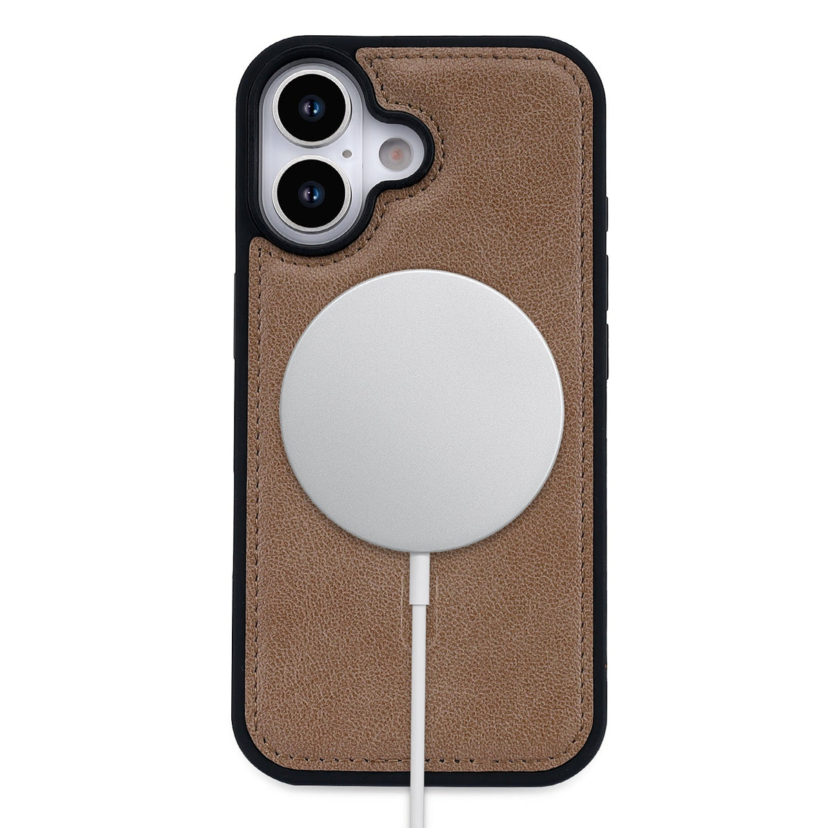 Apple iPhone 14 Hülle - Mocha Brown - 2-in-1 Lederoptik Klapphülle mit Kartenfach