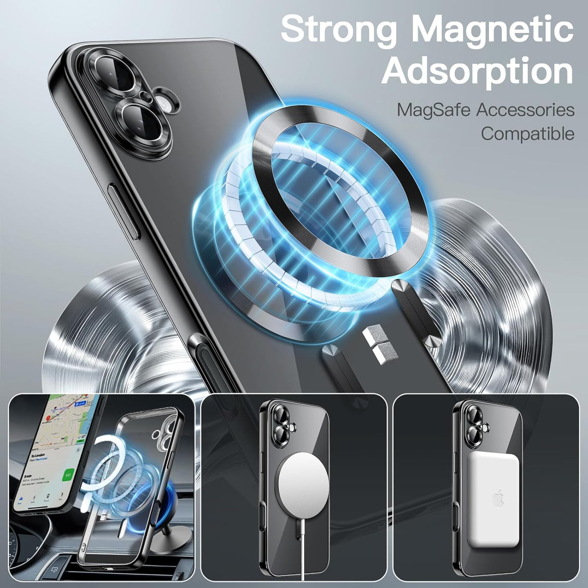 Apple iPhone 16 Plus Case - Black - Silicone MagSafe Back Cover