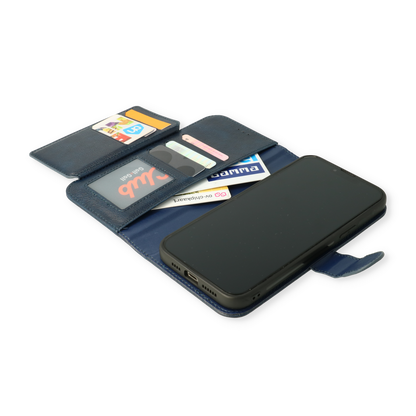 Apple iPhone 12 Case - Blue - 2-in-1 Wallet Case with 10 Card Slots