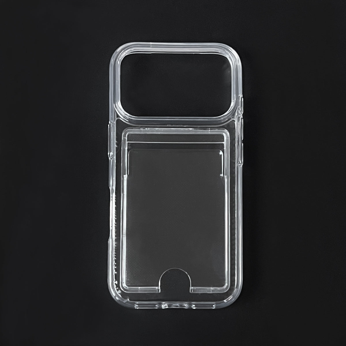 Apple iPhone 18 Pro Case - Clear with Card Holder - Silicone Back Cover with Card Holder