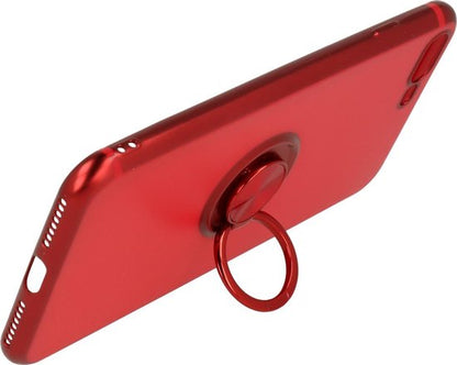 Apple iPhone 7 Plus Case - Red - Silicone Ring Kickstand Back Cover