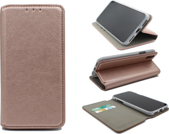 Samsung Galaxy S10 Hoesje - Rosegoud - Luxe Kunstlederen Portemonnee Bookcase