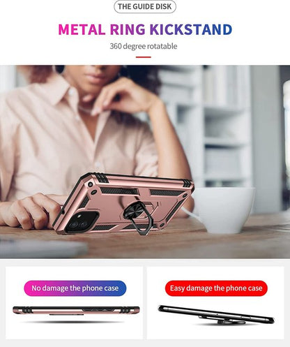 Samsung Galaxy A03 Hoesje - Roségoud - Armor Kickstand Back Cover