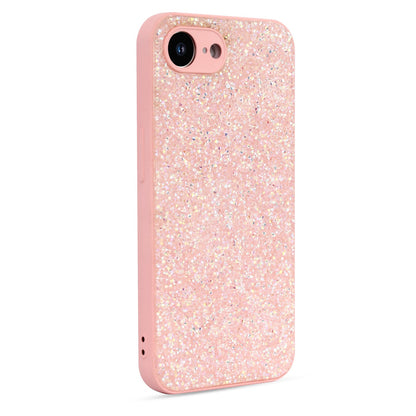 Coque iPhone 16e - Rose - Étui arrière à paillettes diamant