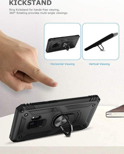 Samsung Galaxy S9 Case - Armour Kickstand - Black Back Cover