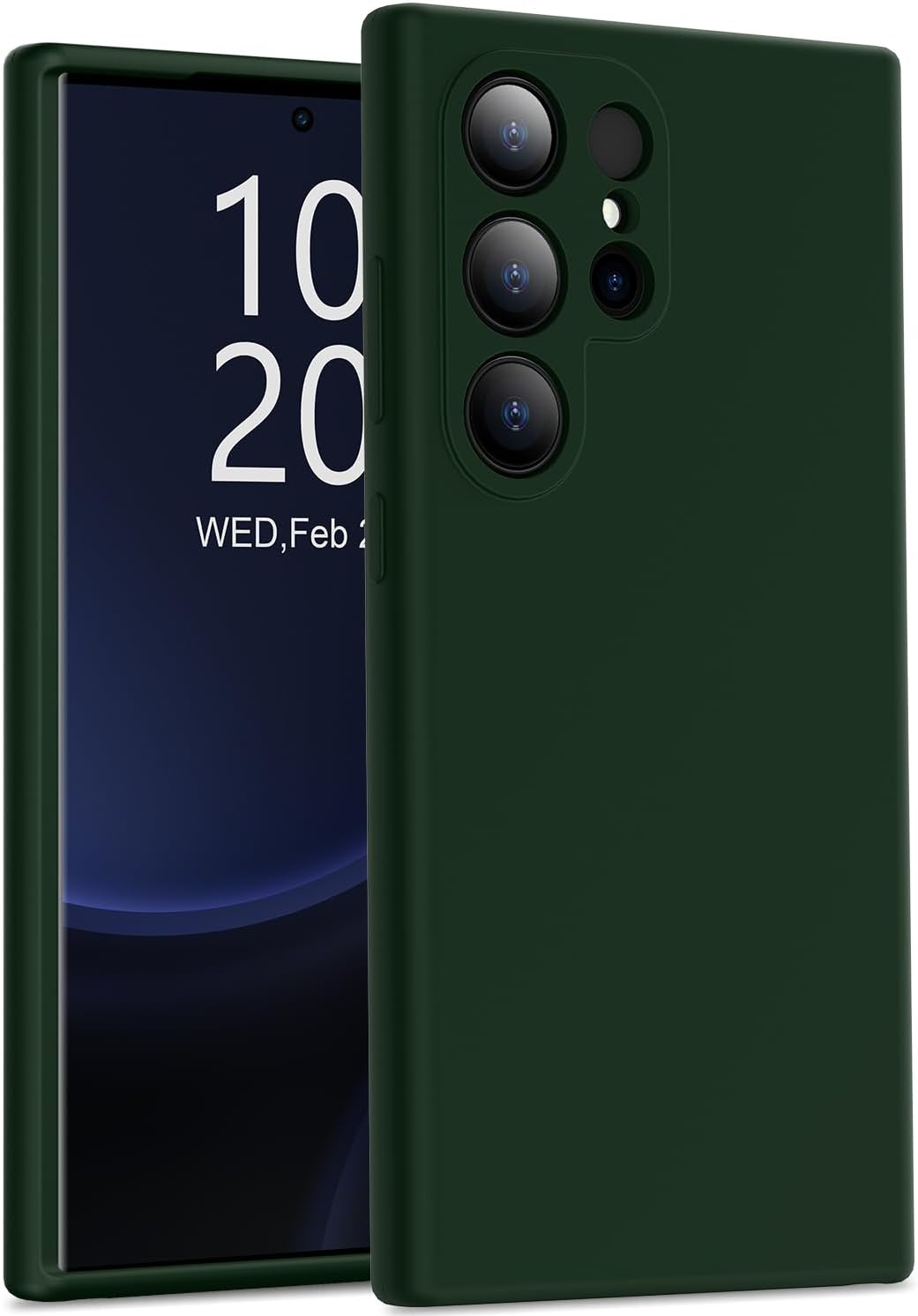 Samsung Galaxy S24 Ultra Hoesje - Groen - Liquid Siliconen Back Cover