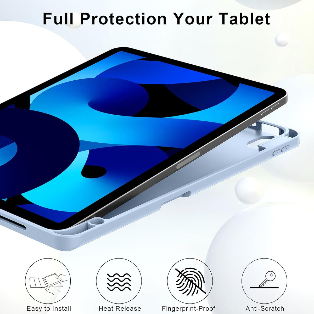 Apple iPad Air 11 (2024) Tablethoes - Blauw - Pen Slot Smart Cover