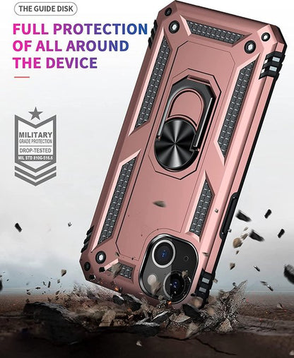 Apple iPhone 13 Mini Hoesje - Roségoud - Armor Kickstand Back Cover