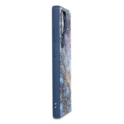 Samsung Galaxy S24 Ultra Case - Blue - Diamond Marble Glitter Back Cover