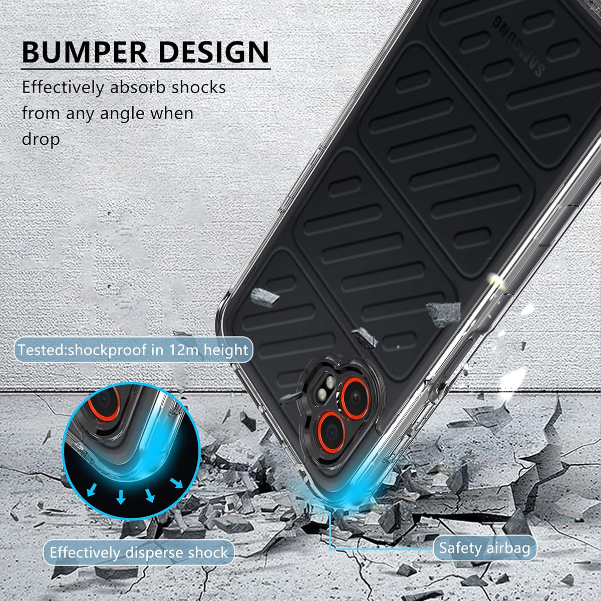 Samsung Galaxy XCover7 Pro Case - Clear - Anti-Shock Back Cover