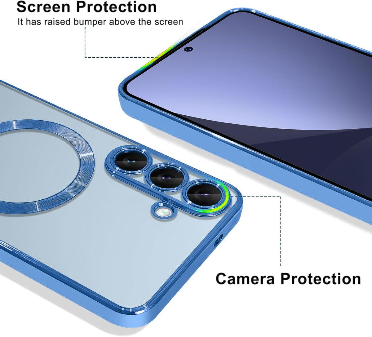 Samsung Galaxy S25 Plus Hoesje - Blauw - Siliconen MagSafe Back Cover